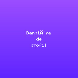 Bannière de profil