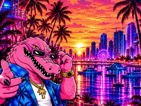 Bannière GTA6Modding — Vice, la mascotte (format portrait)