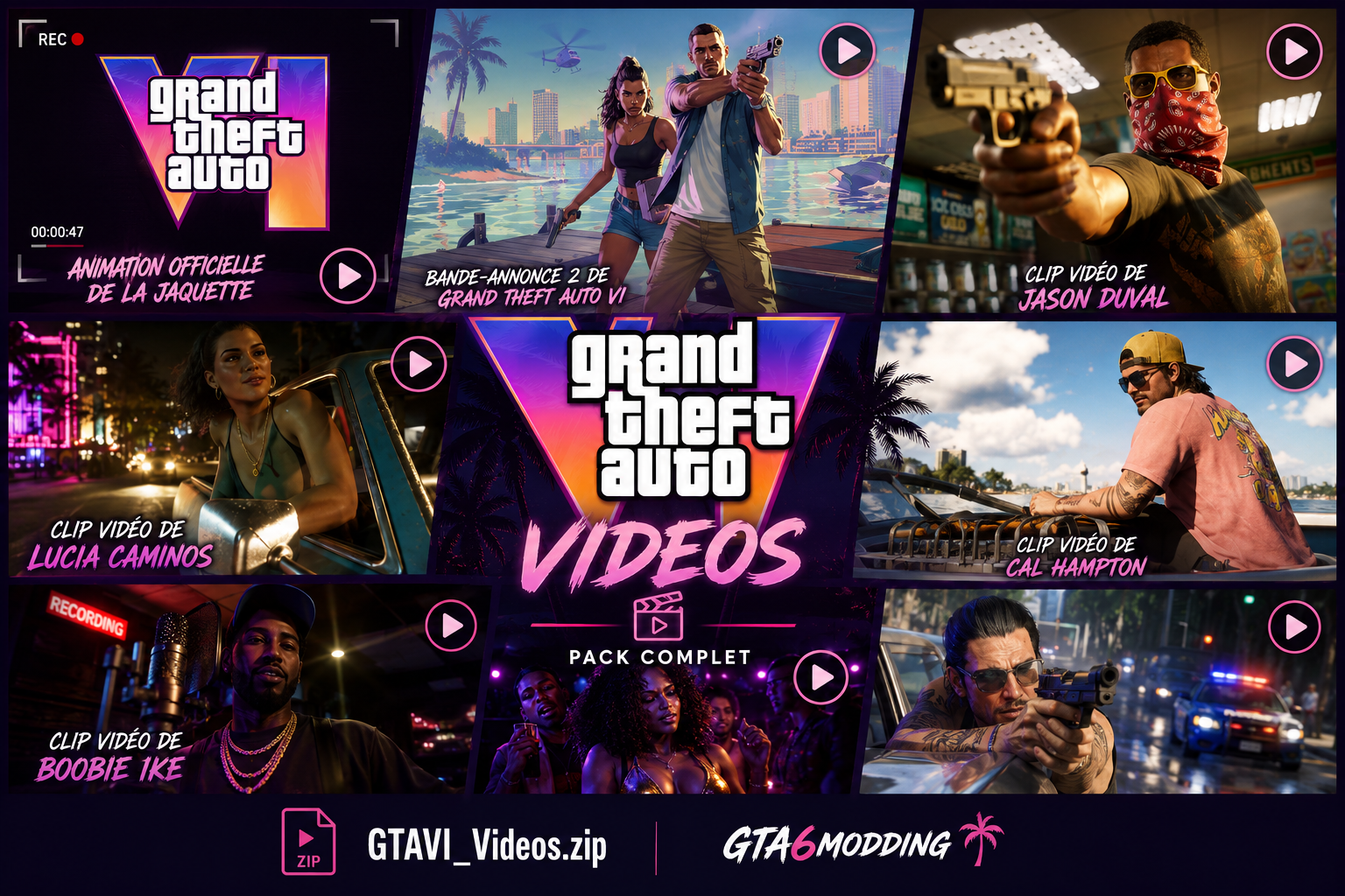 Pack Vidéos GTA VI